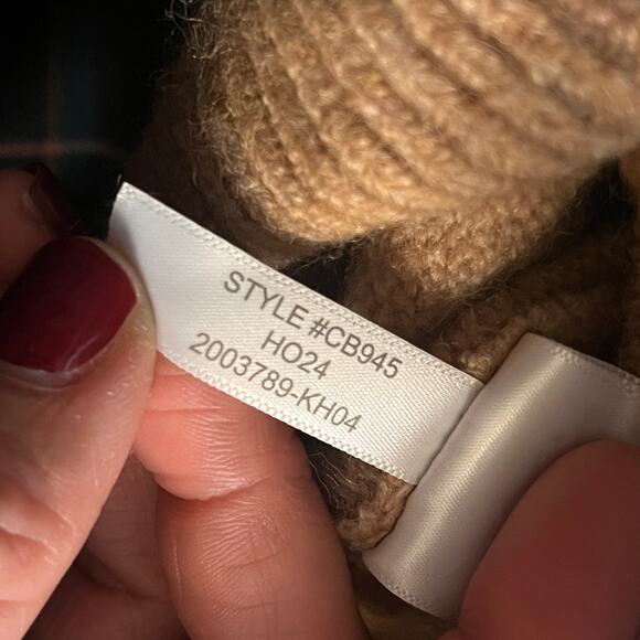 J. Crew Women's Tan Supersoft Rollneck Sweater Boxy Cropped Fit Size Small - Picture 6 of 7